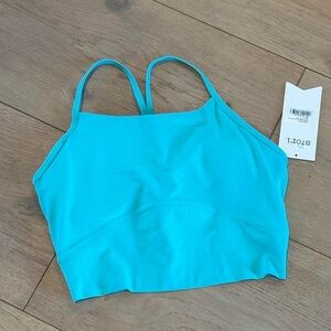 Stori Turquoise Blue Workout Top/Sports Bra